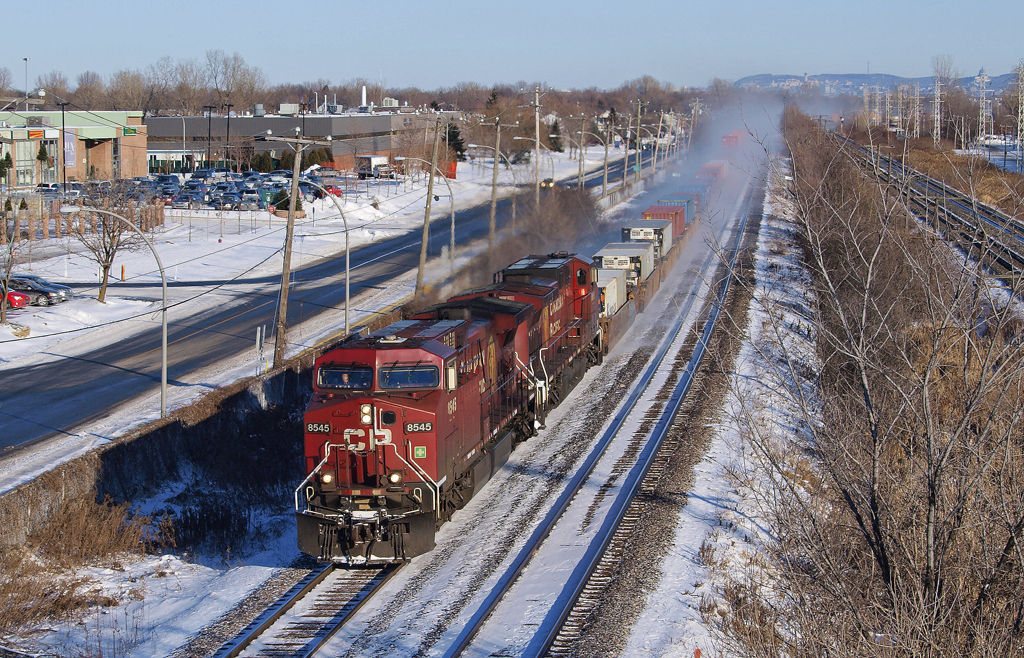 CP 8545  with intermodal train.