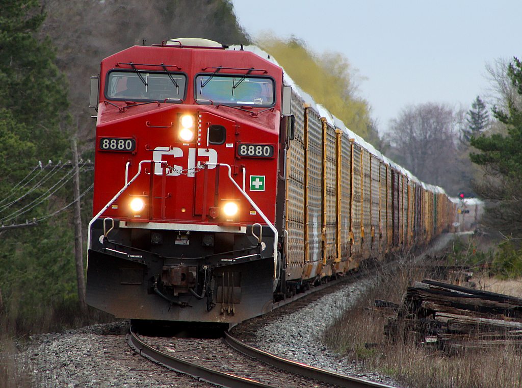 CP 147 negotiates a couple of curves just east of Killean/Galt.