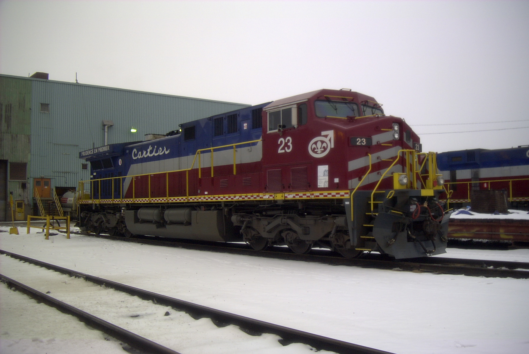 Railpictures.ca Paul O Shell Photo Cartier 23 stands on guard