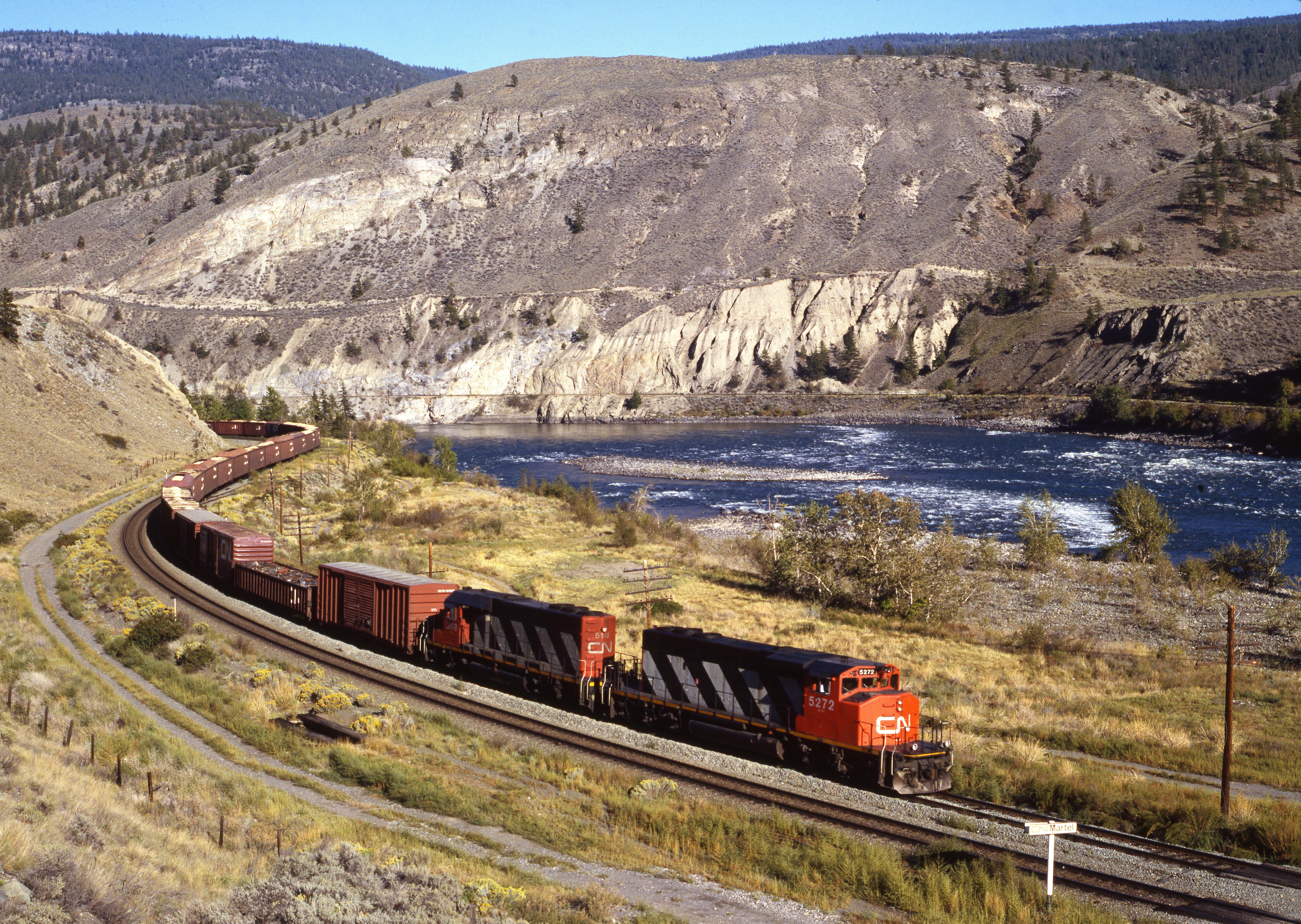 Railpicturesca Peter Gloor Photo Westbound Cn Freight Just West Of