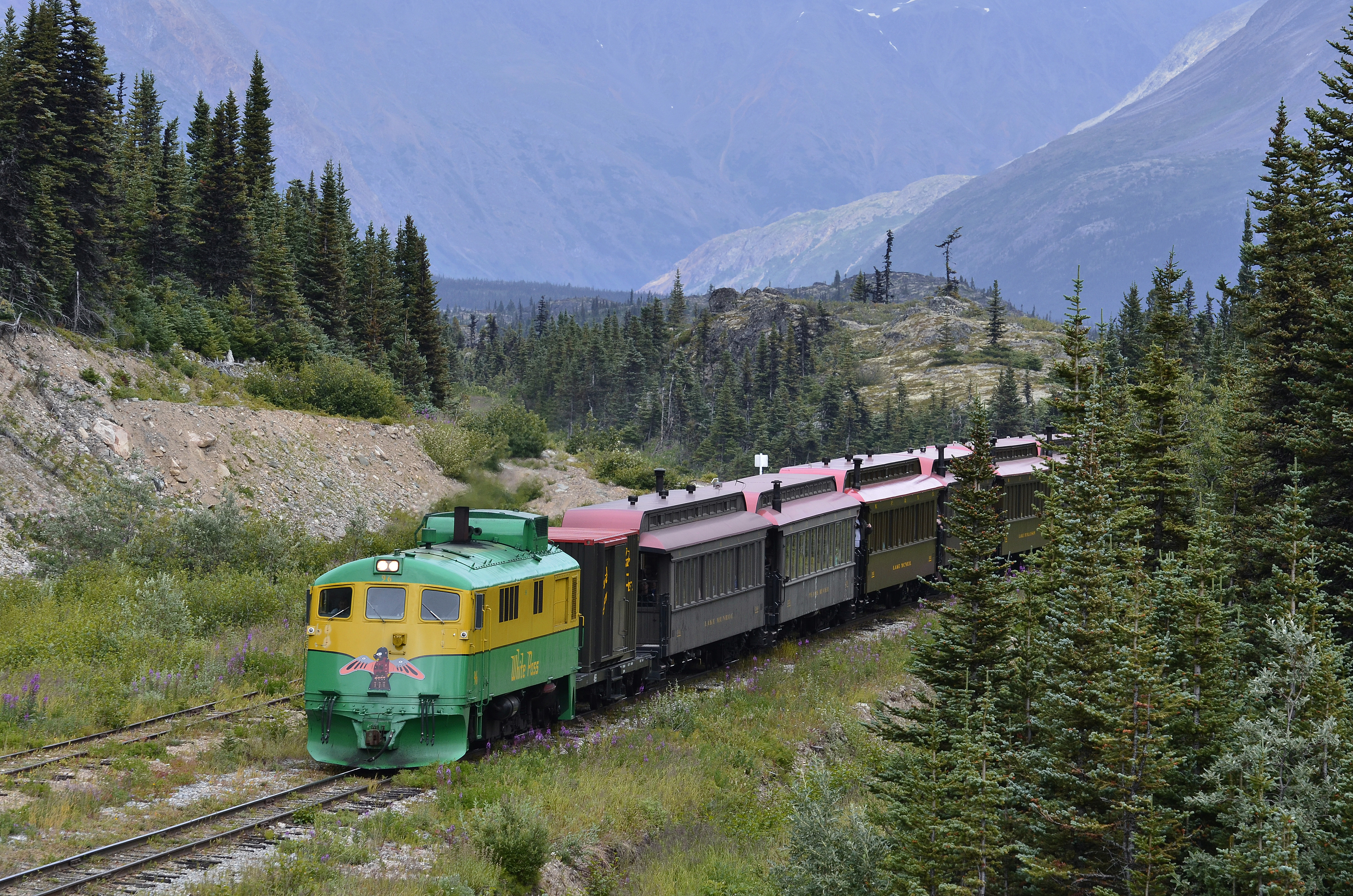 Railpicturesca Peter Gloor Photo The Carcross Train For Skagway