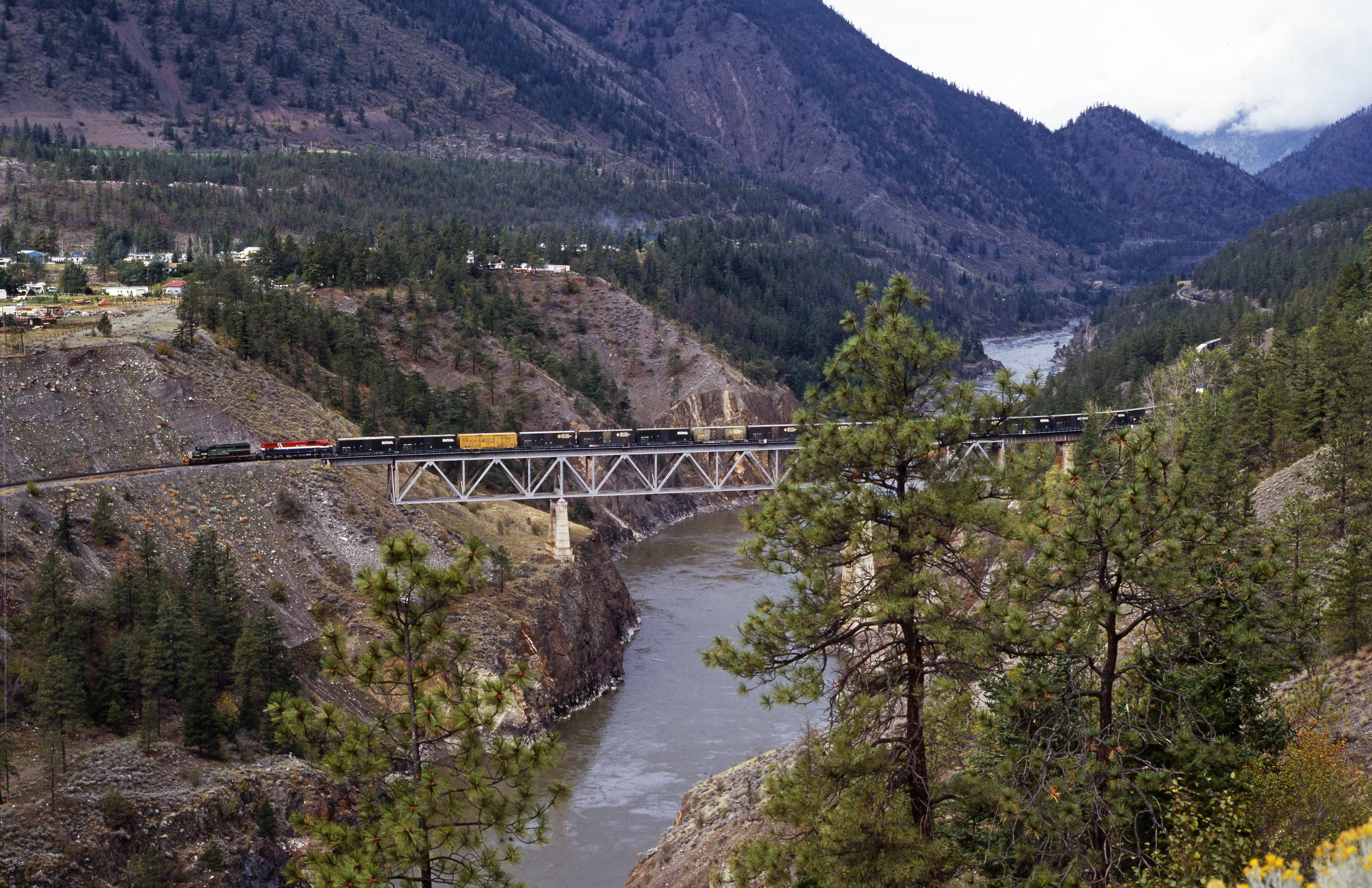 Railpicturesca Peter Gloor Photo Bc Rail Southbound Freight