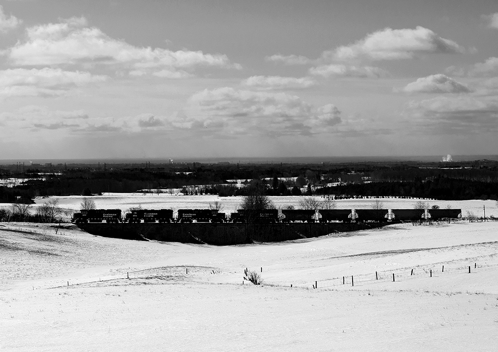 It's a slow journey, CP's T08 job trundles through the snowy landscape a bit overpowered.....