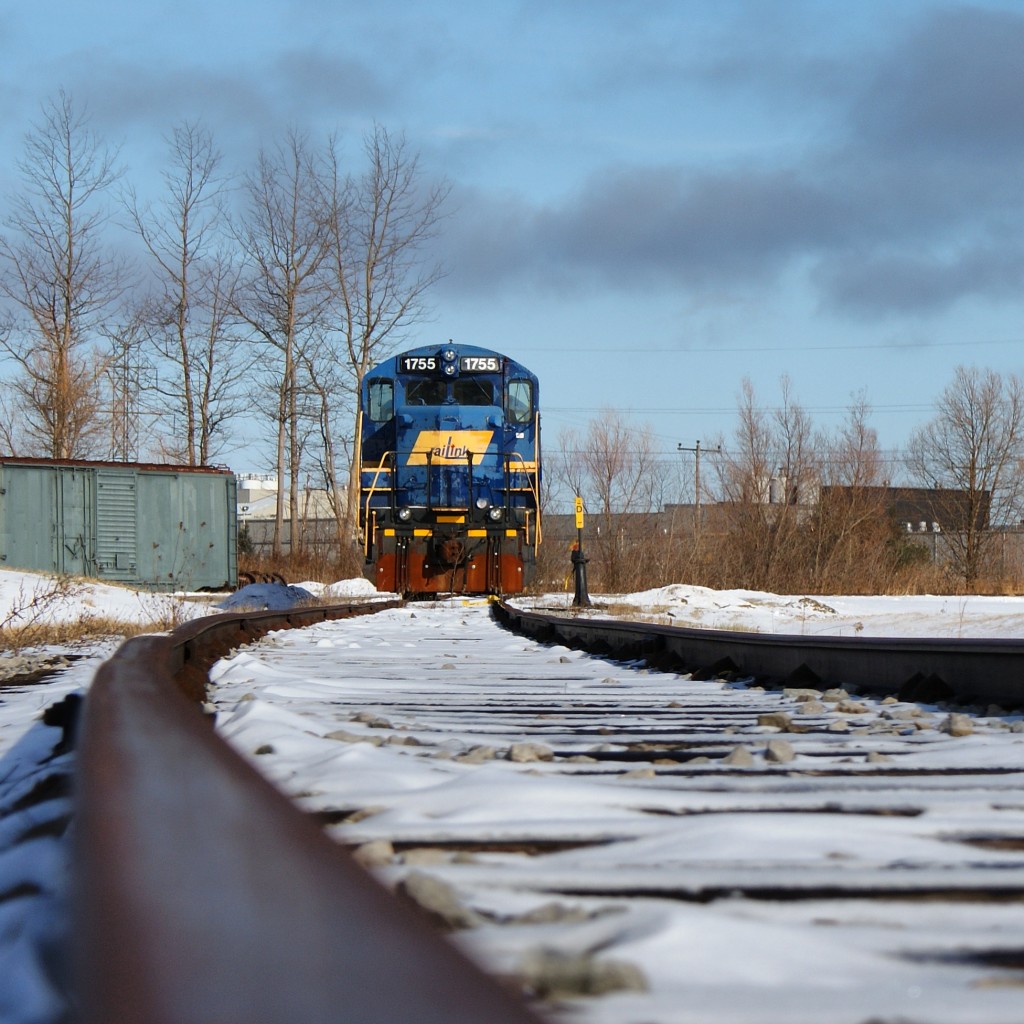 Looks good from afar, but CCGX 1755 is far from good upon closer inspection on this cool, clear December day. Sitting in a state of disrepair at BCRY's Utopia yard, 1755 along with CCGX 1808 has been assigned status of "Parts Donor" for CCGX 1001, the BCRY's only locomotive. Time, weather and the BCRY itself have not been kind to 1755 and 1808. They have both been heavily scavenged for parts, and sport broken windows, peeling paint and lots of rust. The pairs fate remains unknown, but they continue to sit as of September 2015.