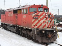 Sitting in storage at the east end of Plant #2 red barn 9001 has likely seen the last of it's days hauling freight on CP.