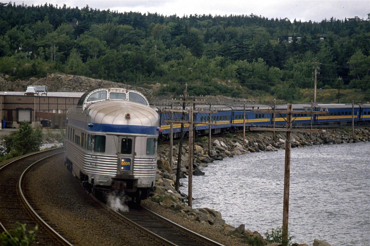 The Westbound "Atlantic" is skirting Bedford Basin at Mill Cove on its way out of Halifax.