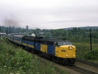 The eastbound "Atlantic" passes through Windsor Junction. There are two junctions here- the DAR connects just behind the photographer and just further beyond that, the line to Dartmouth splits off.