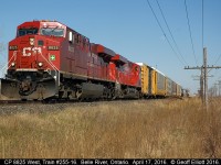 Another westbound from the back yard.  Cleared a few more reeds to give me a little more room to shoot.  Nothing special, just another pair of CP GE's, but you just have to shoot on a beautiful day regardless of what the power is.....