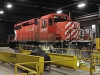 Built in 1980 this SD40-2 hasn't been on the auction block yet. It is the only one that is stored inside and has been this way for a few months. 