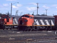 I can only speculate, but I believe these old warhorses were kept in Edmonton to travel up the light rails NW of Edmonton (Westlock Sub and beyond - former NAR tracks). My speculation may be incorrect if this old F-9 came in with the coupled SD-40. No SD-40's were going up the Westlock Sub at this time. There were a few SD-38's inherited from the NAR though.