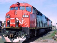 Apparently, we did go to Fairview Shops in Halifax. I do not recall what the roundhouse and turntable situation were though.
A couple Dash 8-40CW's were in attendance. Note the sag in the frames. They appear to have been built that way.