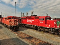 SD30ECO 5043 is just starting it's freight pulling days with CP while red barn SD40-2F career is sadly over at least in it's state as it could one day be traded in as another SD30 rebuild.