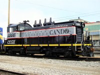 Ex CN SW1200RS 1359 and now Cando Contracting 1006 is seen at the east end of Agincourt's fueling stand awaiting transfer to Terrace Bay in Northern Ontario to work a pulp mill.