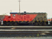 This unit was originally a 1954 EMD GP20 built for the Milwaukee Road as their 994. It was working at a grain elevator in Saskatchewan last summer.