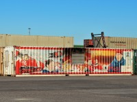 CP power unit container depicting Canadian Pacific's sponsorship of the Vancouver 2010 Winter Olympics. These units are typically used in five pack well cars supplying reliable power to cargo laden containers.