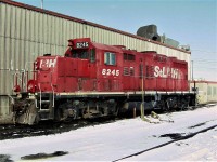 Posing by the old Agincourt shop is STL&H GP9u 8245. It was re-badged from it's CP lettering in October 1997 and stayed this way until being disposed of in 2015.