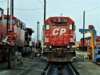 Here is an ex-Lehigh Valley GP 38-2 that went to the D&H in the Conrail merger of 1976. It was numbered 7323 and then became part of Guilford transportation before CP acquired it in 1991. Note the D&H decal between the CP lettering on the nose.