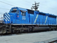 A rebuilt EMD SD40M-2 beats inside this former Southern Pacific SD45 body. It was built in 1967 and was SP 8863 and as a rebuilt SD45R SP 7424.