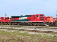 10 year Ferromex GEVO 4672 makes a surprise visit to Agincourt and had everyone asking me: Hey!! Did you see that Mexican loco? Luckily the clouds cleared enough to snag it.