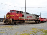 BNSF warbonnet 755 a GE C44-9W is getting ready to go on westbound train 235.