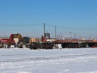 The scrapper's torch has been working hard as frames and trucks are all that remain of CP 6618 and 6623. Even the fuel tanks have been removed.