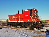 Yard hump control "mother" or yard control unit sits alone at the east end of the shop tracks, it was once CP 8167.