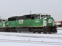 A CIT ex Burlington Northern SD60M in transit at Agincourt.