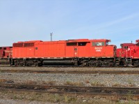 Ex CP Rail red barn SD40-2F 9021 awaiting transfer to new owner Central Maine & Quebec.