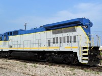 Painted in classic Delaware & Hudson inspired livery is San Luis & Rio Grande Railroad GE B39-8E. It was in transit to the Saratoga & North Creek.