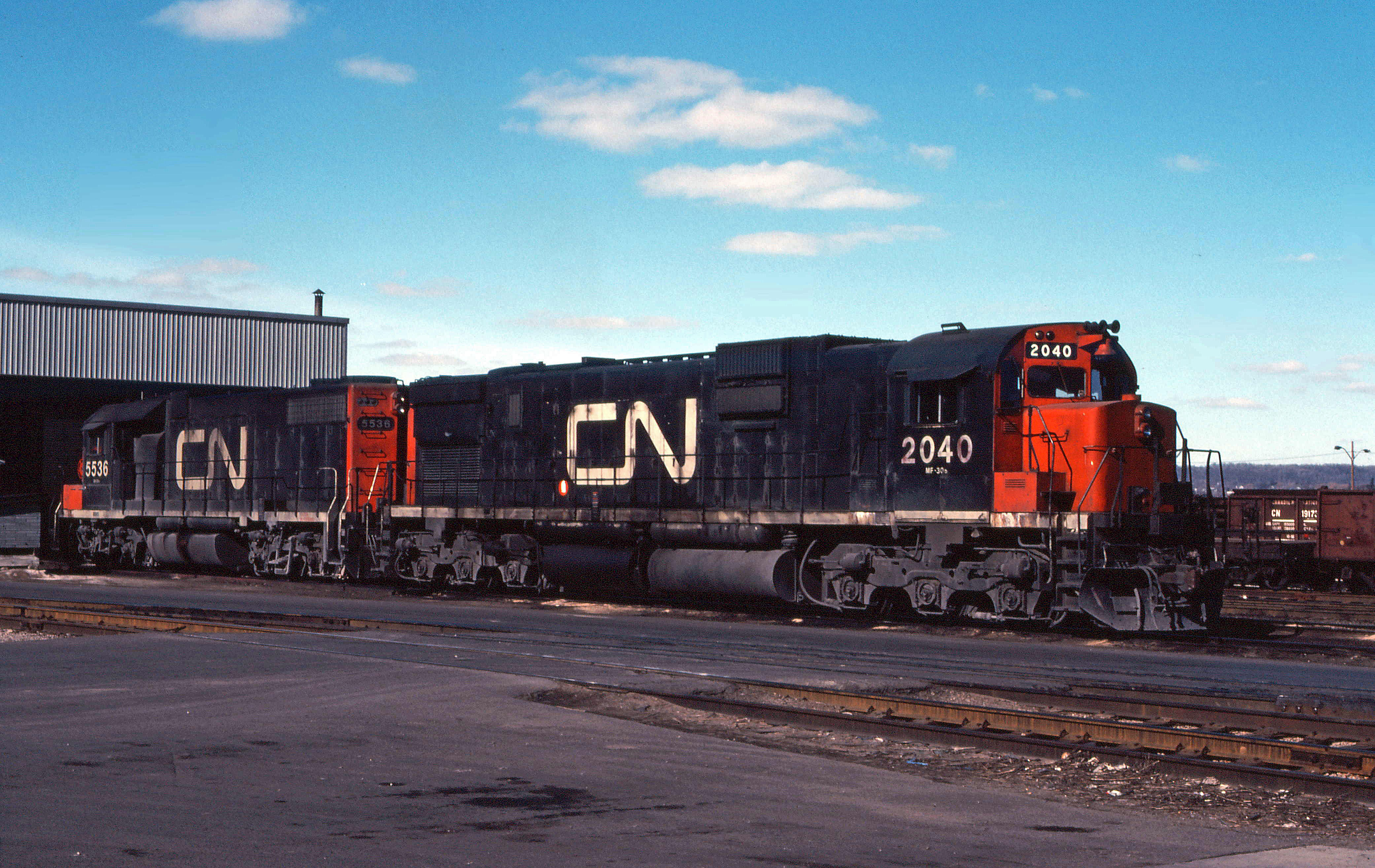 Railpictures.ca - Doug Page Photo: CN C630m 2040 and GP38-2 5536