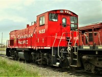 MP15AC traveling through Agincourt Yard. It was built as Milwaukee Road 497 and painted in the CP beaver scheme in 1999. Declared a surplus locomotive in November 2014. 