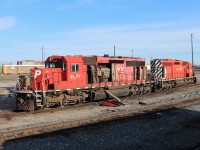 In this photo the recently arrived 5877 & 5870 have been moved to the "scrap track" where work has just begun on dismantling.