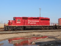 Recent arrival ex SOO SD40-2 CP 6609 poses at the east end in the evening sun.