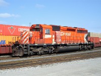 Working out most of it's last days on CP at the container facility in Vaughan SD40-2 5763 was sold to Larry's Truck Electric in 2016.