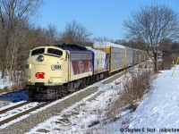 Just classic motive power on the Ontario Southland Railway, which I think looks smart in Winter.

