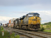 CN 327 with 424 axles and CSXT 702, CSXT 771 and CN 4706 for power is passing the hot box detector at MP 29.2 of CN's Kingston Sub.