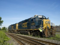 CSXT B786 with CSXT 6095 & CSXT 2622 for power is finishing up its moves at the Diageo distillery before heading back to Beauharnois and calling it a day. Up until about five years ago this was part of the CSX main line south, but due to a rerouting through Valleyfield this is now a dead end spur.