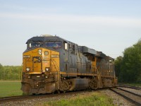 CN 326 with CSXT 752 & CSXT 3269 is getting onto the wye that will lead them from the Valleyfield to the Kingston Sub.