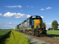 CSXT B786 is on its way to Huntingdon to drop off the three hoppers at the head end at Dundee Feeds. Power is CSXT 2622 & CSXT 6095.