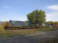 After bringing a train of baretables to the Port of Montreal, CN 567 is returning light towards Taschereau Yard with CSXT 44, CSXT 5348 & CN 2204. When the Port of Montreal went on strike this past August, CN started moving containers by rail to the CSX Valleyfield Intermodal Terminal for unloading with this new train, which handles the empty cars in the opposite direction. The strike ended two months ago, but this train continues to run on a regular basis.