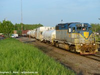 It's 0658 and getting up early had its privileges on May 23'rd, the Spray train is now on the Hamilton sub and going to turn on the wye before going south. The would get to kinnear by 0845 which meant you had to get out early. This was the 1'st year of the D*H power on the spray train, magically 7303 would come the next year, and it's been something half decent every year thereafter... but not D&H. Word of advice: when they are spraying, do keep your distance, I certainly do.. especially if you are young :)