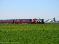 GMD-1 1437 finds a new home in St. Jacobs: The Waterloo Central railway has a new addition on the team, and mere hours after being delivered the new unit is being taken for a spin on the Waterloo spur. This wasn't without drama though.<br><br>It all started for 'fans when 1437 showed up in the Kitchener yard Wednesday night. A friend sent me a pic of it in the yard and we're like WTF, it's supposed to be retired. 540, seeing a new unit in the yard thought nothing of it and grabbed it and used it to switch the yard. But apparently, it was for WCR - the trainmaster had 540 set it out before heading to Guelph. That afternoon, after 540 did their work one of their 2 units was having issues and was set off to be sent back to Toronto, but needing a 2nd unit to finish switching, they grabbed 1437 and used it for an hour to complete their yard work. The retired 1437 was in full CN service. That night, 1437 went to Elmira and back on L566 and on Thursday, it went to London and back in the middle of L568. This morning was detective time, with a friend Jason Noe witnessed 1437 in the triple set to Elmira in the wee hours of this morning (after Midnight) we knew it was still around. This morning, I saw 540 without the unit and figured... correctly, it must be in St. Jacobs. And it was, after 3 days it was finally at its new home.<br><br>So was this the last CN GMD1 in service? Of all the units in Toronto and Winnipeg 1405 traces to April 19 (this very well could still be in service), and 1439 has been in Toronto for a week and a half with the rest parked for much longer. Predicting the future is uncertain, and only after the disposition is complete will we know for sure - after all one could just be sent out and  all this happens again. At least 1437 is now preserved for posterity, but it does seem to help confirm the GMD-1 era on CN is finally over, at least, except for some surprises :) While the book is still not yet done being written on these locomotives, as of today from what I know there are still 7 in Symington (1400,1405,1409,1419, 1421, 1423 1438) and 5 at Mac (1408, 1412, 1439, 1440, 1444) 