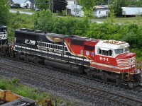 Well, since the Special dedication locomotive featuring First Responders as painted up by the Norfolk Southern has moved on from the Buffalo pool, I guess this image is as good as it gets for me. After several trips down to Fort Erie for this early evening transfer train from Buffalo o Fort Erie and return, I managed this shot in the usual (for me) ho-hum weather. At least I got to see it. Personally, I think it looks great in any weather.