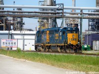 From one end of the CSX: The latest things to arrive in Sarnia wait at the Clifford St Depot for either a Y190 (day shift) and Y290 (afternoon shift). Since 2006 when the CP run through ended the only power you could see in Sarnia was basically only from a pool of CSX GP38-2's. But now the rebuilds have arrived. I call them things because I'm not sure I care for these, their boxy look... just doesn't appeal to me, but your mileage may vary :) Sarnia's former C&O sure has changed in more ways too, where there used to be three or four units even this Spring,  they are down to two, and it seems PSR has hit the Sarnia operations as they are trying really hard to do with as little as possible. Two units for two jobs, with little to no overlap between jobs anymore. Just a day shift (190) and an afternoon shift (290) and occasional (once or twice a month?) extras in the middle, all sharing these two. For now. We'll see if this sticks.
