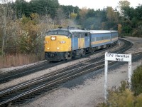 Thru most of the 1980s we witnessed many VIA units running with a plain nose rather than what I think was the more attractive "VIA".  This is an example; VIA 6793 running westward past Bayview with what appears to be a freshly painted snout. I neglected to mark the train number on this image but by the look of it was probably the mid-afternoon number 83.