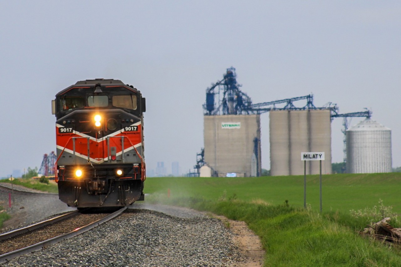 Here is a personal favourite of mine from the summer. The annual weed killer train makes a niche presence in southern Saskatchewan, utilizing CMQ 9017 for power. This consist would unfortunately not be maintained as it would eventually merge with a ballast train in Portage la Prairie and re-shuffle power in Winnipeg for another 40. The morning of chasing before work would end here in Balgonie where I learned firsthand how neatly the distant grain elevator fits into the composition of eastbound shots at Highway 364.