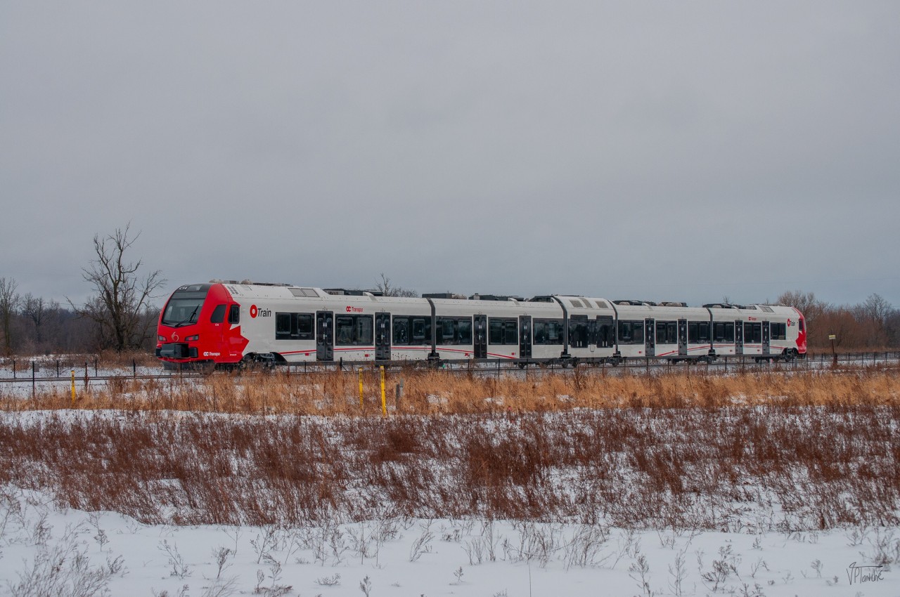 On January 26, 2024, the C14 train has just passed a maintenance level crossing at full speed and is heading towards Limebank.