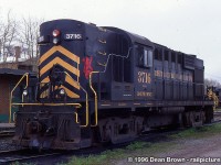 CBNS RS18u 3716 parked in Port Hawkesbury, NS on May 31, 1996.