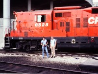 One for Fathers Day. Here I am in 1979 as a skinny 16 year old beside my Dad at the Calgary station in front of a boiler equipped GP-9 parked as protection power.

My Dad grew up in two houses beside the tracks in Peterborough and later an apartment nearby the line to Lindsay, so he was always a railfan. He left the photography work to my mother and brother as cameras seemed to spite him.

This was the last big trip we did before my brother and I headed out on our own into the world. All these years later I still think it was one of our best. 