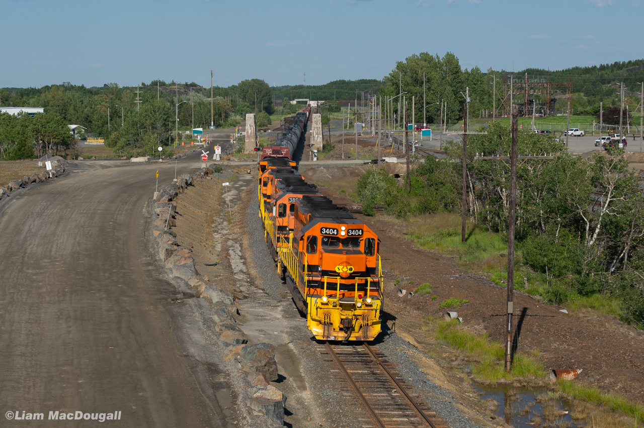 A beautiful Monday evening finds HCRY 914 with a pretty sweet lashup, a 4 pack of EMDs (three if you don’t consider the slug) take care of around 65 cars on the former CP Webbwood Sub into the evening sun with freight bound for Sault Ste. Marie as well as a few industries along the line.